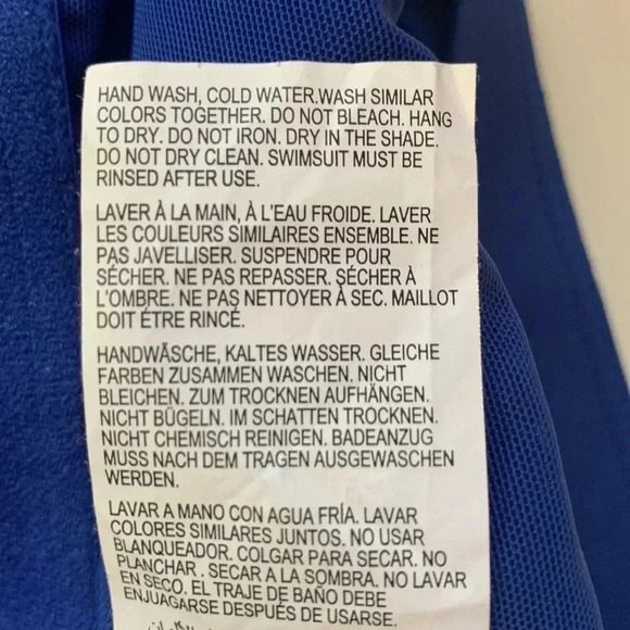 Addition Elle NWT 1 piece bathing suit with adjustable straps, royal  blue - Picture 6 of 13